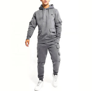 Venta al por mayor 100% algodón orgánico hombres invierno pulóver chándal manga larga ligero con capucha patrón sólido transpirable característica - Product Image 1