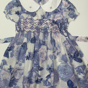 Vestido de lino suave hecho a mano para niñas pequeñas, estilo informal para el primer cumpleaños de niños pequeños, OEM hecho en Vietnam - Product Image 1