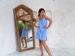 Perfectamente hecho a mano Casual Elegante usando Kaftan largo Elegante occidental Casual Color sólido y vestidos de tamaño personalizado Artículo conjunto - Product Image 5