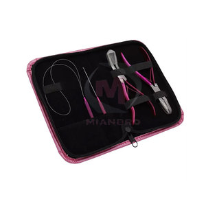 Custom Logo Hair Extension <b>Tools</b> Professional <b>Pink</b> Color Coated Pliers Stainless Steel Hair Extensions <b>Kit</b> - Product Image 2