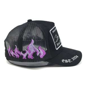 Gorras de Malla con 5 Paneles y Estampado, Gorra Trucker Personalizada con Llamas de Gamuza - Product Image 6