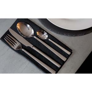 Nouveau gros métal épais plat rectangulaire poignée en acier inoxydable argent plaqué argenterie cuillère fourchette et couteau ensemble de couverts - Product Image 1