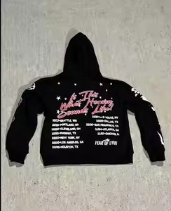 เสื้อมีฮู้ดสั่งตัด500จีเอสเอ็มมีฮู้ดซักกรดโลโก้ DTG หนาสไตล์วินเทจ - Product Image 2