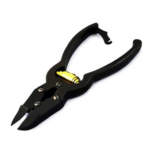 Pince à ongles mycosiques pour podologue 6 pouces, pince à ongles professionnelle à bras articulé, revêtement noir, double action, instruments de podologie - Product Image 1