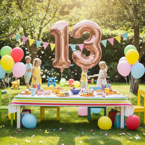 Globos de Número en Dorado Rosa para Cumpleaños, Día de la Madre, Halloween, Fiestas, Venta al por Mayor, Marca Party Love, España - Product Image 5