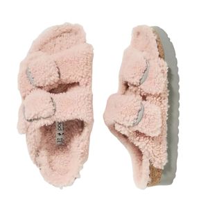 Para Birkenstock Papillio Teddy Crystal Rose para Arizona con hebilla grande, forro de piel sintética de borrego, talla 7 - Product Image 4