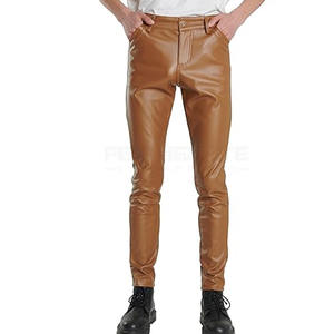 Pantalones de cuero personalizados de alta calidad para hombre, ropa de invierno para hombre, pantalones de cuero para exteriores, en stock - Product Image 1