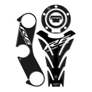 Kit Adesivo in Gel Effetto Carbonio 3D Compatibile con Moto Yamaha YZF R6 2017-2020, Adesivi Moto Eleganti - Product Image 1