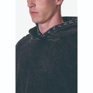 Sudadera con Capucha Personalizada de Felpa Francesa de Alta Calidad, Estilo Vintage, con Bolsillo Canguro en Contraste, Hombros Caídos, Corte Cuadrado, Lavado a la Piedra, con Costuras - Product Image 6