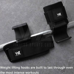 Crochets d'haltérophilie de forme physique avec le soutien de taux de gros du néoprène pour des crochets d'haltérophilie d'entraînement de gymnase - Product Image 5