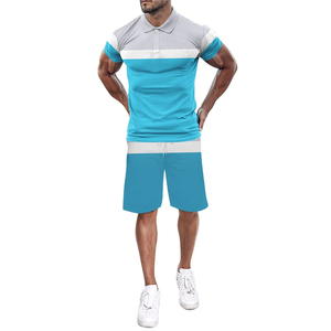 Shorts de sport respirants à la mode pour hommes, coupe ajustée, deux tons, pour un usage décontracté en plein air, vente en gros - Product Image 1