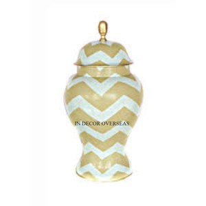 Jarrón Decorativo de Cerámica con Recubrimiento en Polvo de Color Rosa, Diseño Atractivo, con Tapa, Accesorios de Cocina de la India - Product Image 6