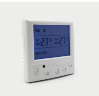 Thermostat numérique carré Telin/OEM AC803F pour ventilo-convecteur 2/4 tuyaux 220V, économie d'énergie, ignifuge PC+ABS, mural, application mobile