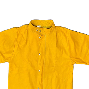 Holy Signs International 2025 cuir suédé de vache jaune veste de soudage ignifuge robuste résistance à la chaleur haute visibilité - Product Image 3