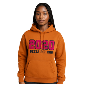 Algodón Poly Gold Delta Psi Rho Sorority Pullover Sudadera con capucha Año de La Fundación 2020 Greek Life Apparel Soft Cómodo Casual Wear - Product Image 1