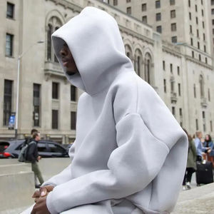 Boxy Custom Unisex Sweat <b>Suits</b> <b>Jacket</b> Set 350gsm Oversized Hooded Casual Solid Color Tracksuit Manufacturer - Product Image 3