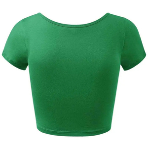 เสื้อครอปสำหรับผู้หญิงเสื้อครอปผ้าฝ้ายสำหรับออกกำลังกายเสื้อครอปไซส์ออกแบบโลโก้ได้ตามต้องการ - Product Image 5