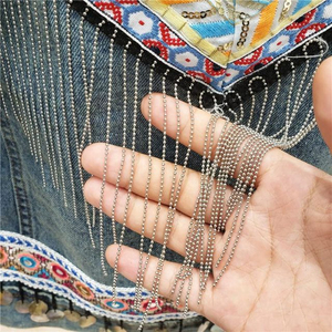 Veste en jean bleu pour femme de qualité designer, style Y2K, broderie, chaîne à glands, lavage à l'eau, décontractée, grande taille, avec un grand coton - Product Image 6