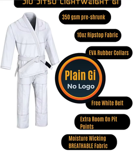 Kimono de BJJ professionnel personnalisé bleu/blanc pour l'entraînement aux arts martiaux unisexe - Uniforme durable en polyester/coton à séchage rapide - Product Image 5