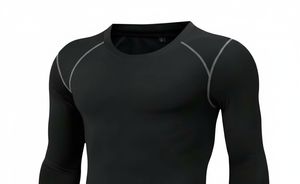 Chemises de compression à carreaux d'hiver pour hommes Respirantes Écologiques Séchage rapide Évacuation de l'humidité Couture plate Couture contrastée personnalisée Manches longues - Product Image 3