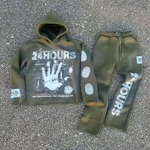 ชุดวอร์มพร้อมฮู้ดกางเกงและพิมพ์ลายสกรีนกางเกงกางเกงชุดสำหรับทุกฤดูกาล - Product Image 5