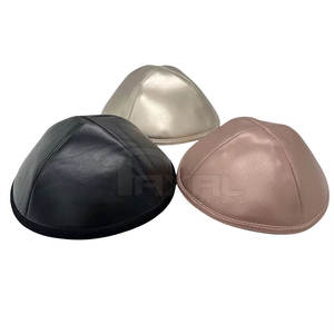 Cuero de calidad superior hecho Kippah Cuero ligero Kippah Material duradero Cuero Kippah - Product Image 5