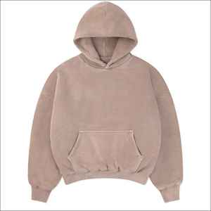 Hoodies Pullover Custom Logo Distressed Embroidered Men's <b>Drop</b> Shoulder Best Streetwear Fashion 100% Cotton Fleece - Product Image 1