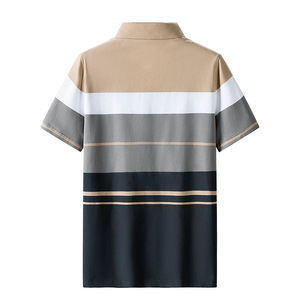 เสื้อยืดแขนสั้นผู้ชาย เสื้อโปโลลายทาง คอปก เสื้อยืดระบายอากาศ เสื้อพอล ฤดูร้อน เสื้อแขนสั้นสำหรับวัยรุ่น - Product Image 4