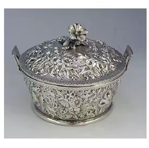 Hoa dập nổi thép không gỉ soong món ăn sang trọng bàn ăn trang trí hoàn hảo cho tiệc cưới chất lượng tốt đẹp lẩu - Product Image 3