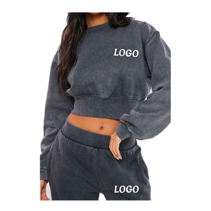 เสื้อครอปแบบมีซิปขนาดใหญ่พิเศษของผู้หญิงเสื้อครอปโอเวอร์ไซส์ดีไซน์ใหม่2025 - Product Image 4