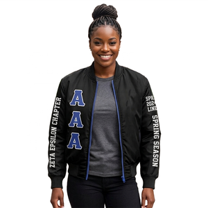 Chaqueta Bomber Personalizada Zeta | Ph | Hermandad Beta 19 | Chaqueta Bomber Sorority 20 con Personalización para Miembros de la Hermandad - Product Image 5