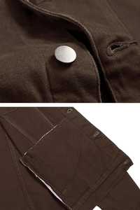 Veste en jean pour homme de haute qualité, pour l'hiver et les activités de plein air, tissu 100% coton épais, style streetwear oversize pour homme - Product Image 5