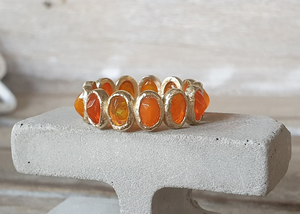 <b>Crafted</b> By Hand 3MM Round Shape Citrine <b>Gem</b> Fine Ring 925 Silver Gold Plated Bezel Set For Anniversary Gift Jewelry For Her - Product Image 3