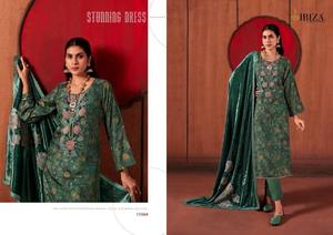 Traje Salwar Kameez de Jacquard de Seda Moderno de Neeta Creation, para Todas las Temporadas, Estampado Digital para Fiestas, Parche de Terciopelo en el Cuello, Bordado a Mano - Product Image 3