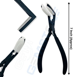 Stainless Steel Hair Extension Tool Kit Durable Reusable <b>Tape</b> Pliers Micro Beads Opener Comb Clips Needles Starter Commercial - Product Image 3