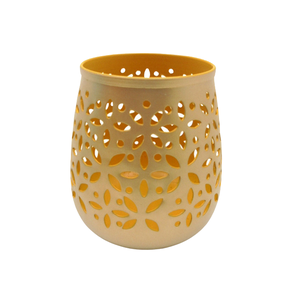 โถเทียนแบบโบราณทำด้วยมือสีขาว/ทองแดงสำหรับตกแต่งห้องนั่งเล่นและตกแต่งโต๊ะ - Product Image 4