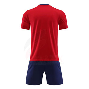 Maillots de football personnalisés de haute qualité à manches courtes, anti-bactériens, à séchage rapide, ensembles d'uniformes de football pour équipes - Product Image 3
