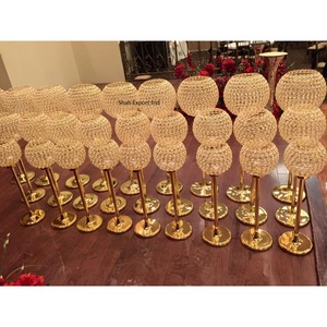 Beau cristal argenté gobelet bougeoir Table pièce maîtresse pour mariage événements fêtes décoration fournitures - Product Image 4