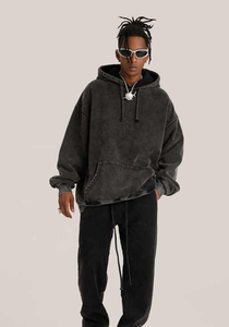 2025 New High Quality 100% Cotton Acid Washed Hoodie High Street Series Washing <b>Sweater</b> Stone Washed <b>Vintage</b> Hoodie For Unisex - Product Image 4