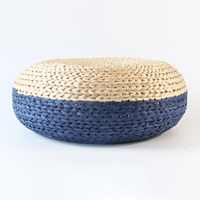 Chaise en jacinthe d'eau en gros, pouf rond, coussin, tabouret bas exquis, tailles personnalisées acceptables
