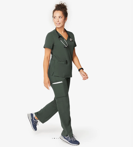 Uniformes médicaux personnalisables Uniformes professionnels de santé Ensemble de gommage respirant et confortable pour infirmières et médecins - Product Image 1
