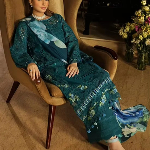 Costumes Shalwar Kameez de style indien pour femmes personnalisés pour les fêtes de mariage décoration en dentelle et boutons avec logo personnalisé - Product Image 1