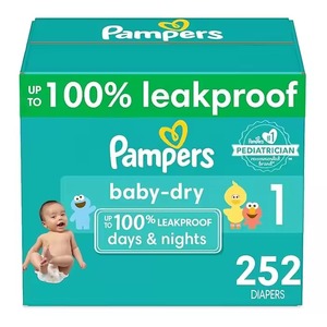Para pañales secos para bebés Pampers XXL Absorbente desechable Tamaño 4 Suministro de un mes (252 unidades)-Venta al por mayor - Product Image 1