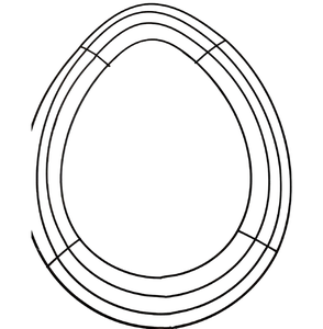 Couronne en fer forgé de forme ovale dans un style décoratif Parfaite pour les décorations de mariage et de Noël Fournitures de fête festive - Product Image 1