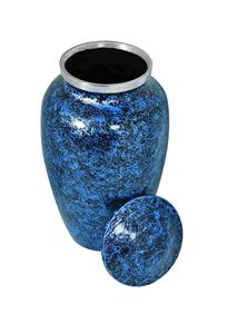 Urna de aluminio azul mármol para adultos para cenizas humanas urnas de cremación para urnas decorativas funerarias - Product Image 3