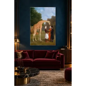 Fida Agasse, la girafe nubienne et ses gardiens, impression sur toile - Product Image 2