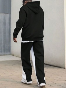 Nouveauté Survêtement Homme en Polyester Patchwork Personnalisé Sweat à Capuche & Pantalon de Jogging Respirant et Lourd - Product Image 6