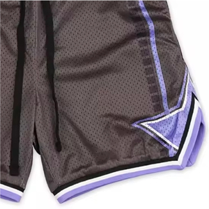 Pantalones cortos de baloncesto antibacterianos que absorben la humedad de secado rápido con estampado de mejor diseño 100% poliéster de talla grande OEM con servicio vendedor superior - Product Image 6
