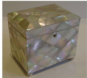 Caja de almacenamiento de joyería de resina de nácar con regalo de anillo de bobinado con patrón de modelo elegante de India - Product Image 3