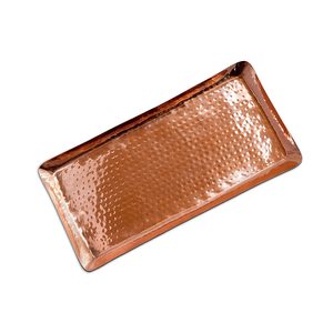 Bandeja de servicio de cobre de mesa forma personalizada plato de diseñador hecho a mano clásico elegante al por mayor nueva bandeja de servicio de cobre - Product Image 3